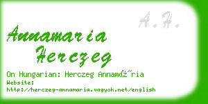 annamaria herczeg business card